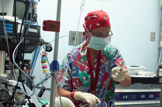 Equipo médico trabajando